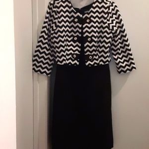 Black and white dress with jacket